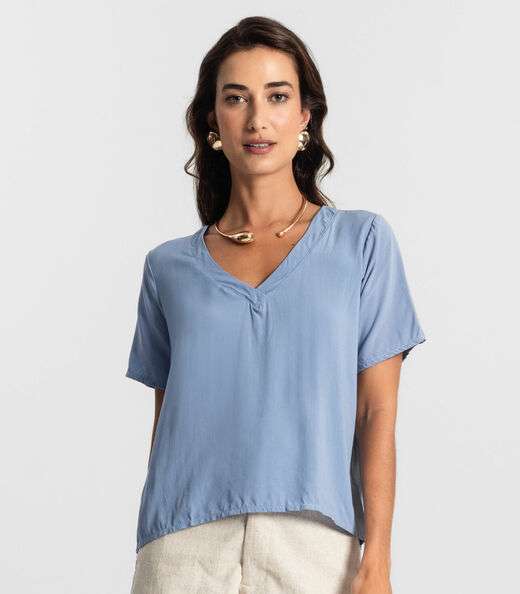 Blusa Feminina Lisa Endless Azul