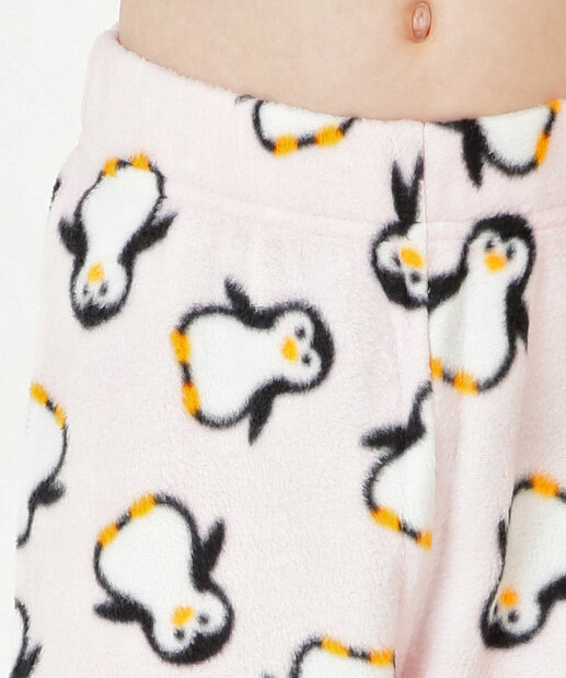 Pijama Americano Infantil Fleece Pinguim Marisa Tam 4 a 12