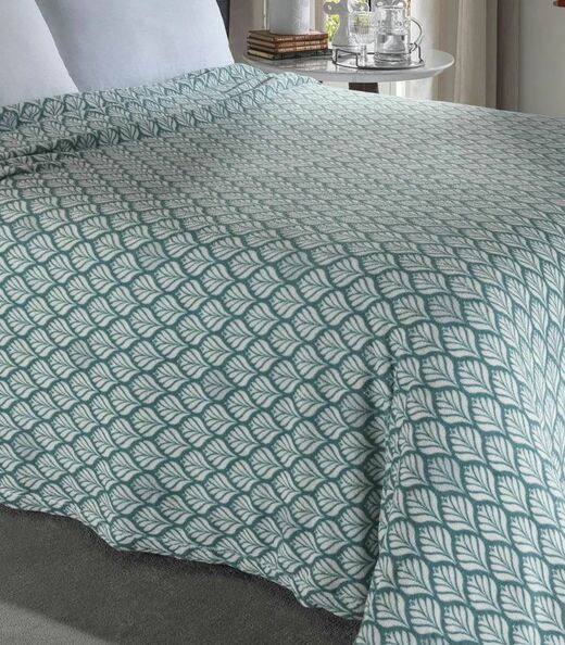 Manta Flannel Casal Lar E Lazer Verde