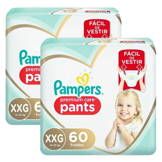 Image_Kit 2 Fraldas Pampers Pc Pants Top Xxg c/60 Unidades cada