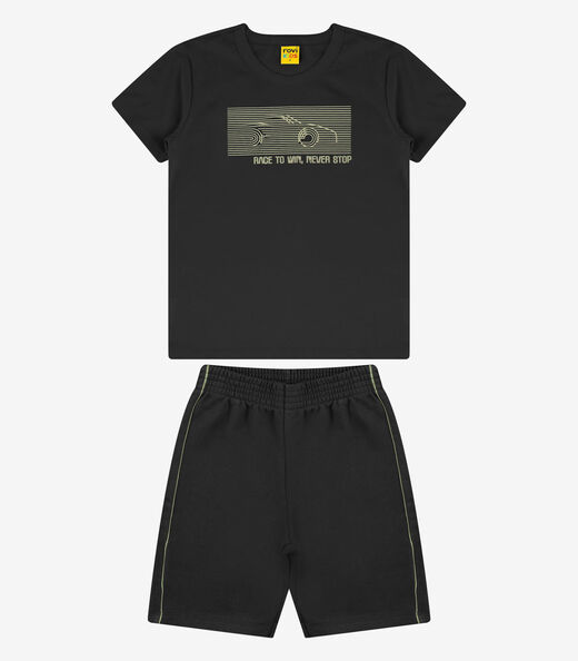 Image_Conjunto Camiseta com Bermuda Masculino Rovi Kids Preto