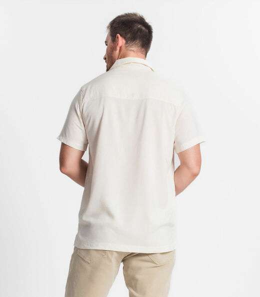 Camisa Em Viscolinho Masculina Diametro Bege