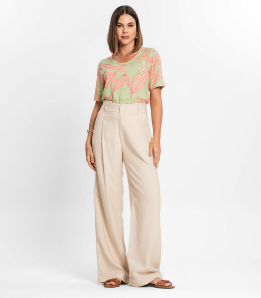 Camisa Feminina Manga Curta Rovitex Verde