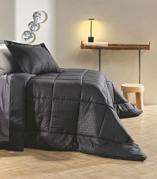 Fronha Toque Acetinado Com 3 Abas Altenburg Preto