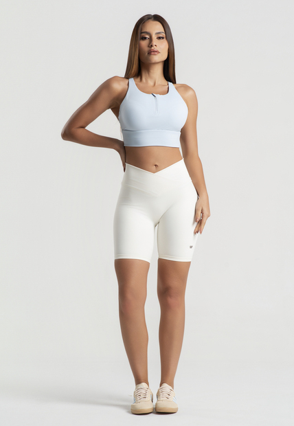 Image_Top Fitness Alças Cruzadas com Zíper e Bojo Poliamida Azul Wemood