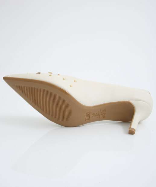  Scarpin Feminino Strass Bico Fino Salto Fino Vizzano