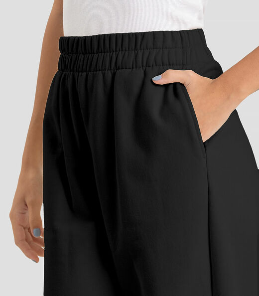 Calça Jogger Feminina em Moletom Penteado Dianna Preto