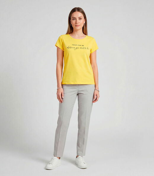 Image_Blusa Feminina Meia Malha Com Estampa Infinita Cor Amarelo