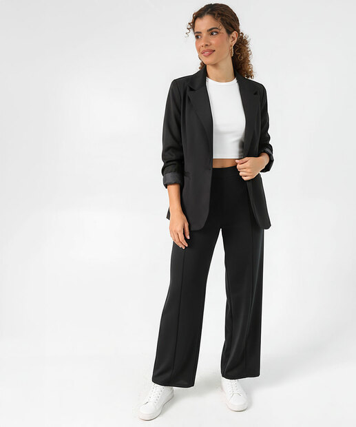 Blazer Feminino Alfaitaria Botão Marisa Preto