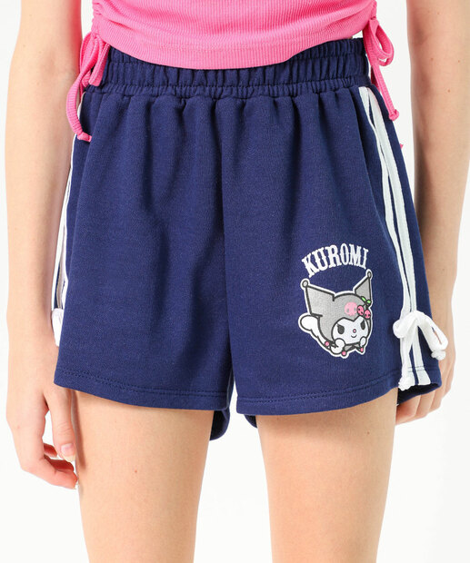 Short Juvenil Moletom Kuromi Tam 10 a 16 Azul