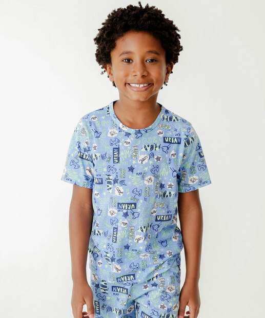 Pijama Infantil Estampado Tam 2 a 12