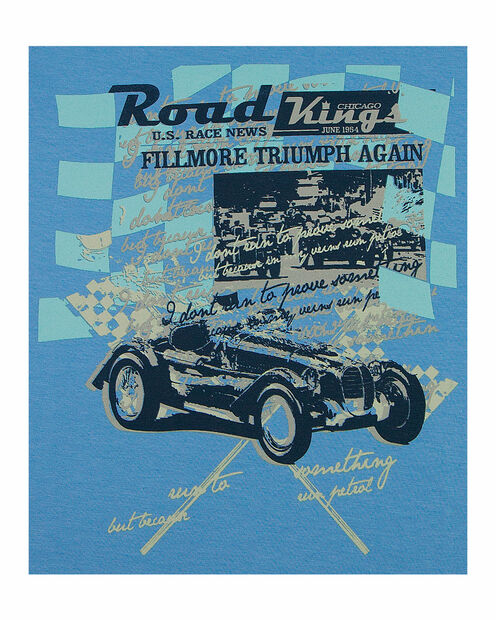 Camiseta Infantil Meia Malha Road Kings - Azul