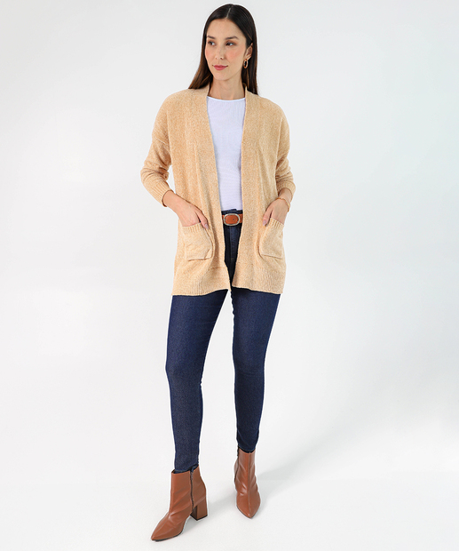 Suéter Feminino Chenille Marisa Bege 