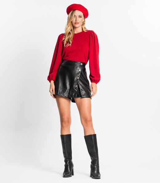 Blusão Feminino Em Tricot Pop Endless Vermelho