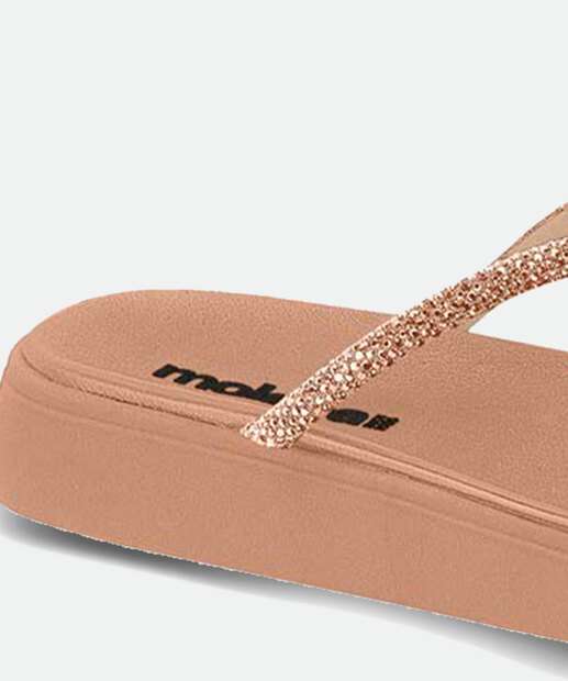 Tamanco Feminino Brilho Flatform Moleca 