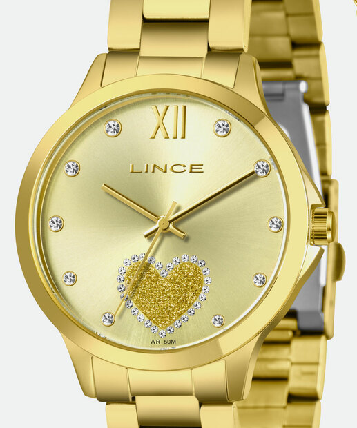 Kit Relógio Feminino Strass Lince LRG4808L40 KBPGCCKX