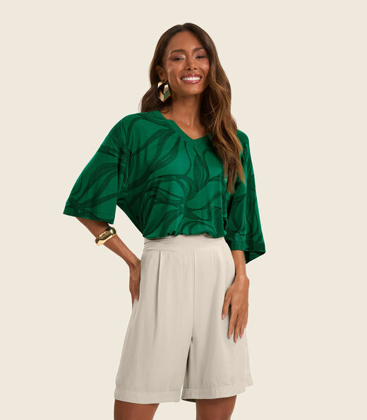 Image_Blusa Feminina em Viscotorcion Rovitex Verde