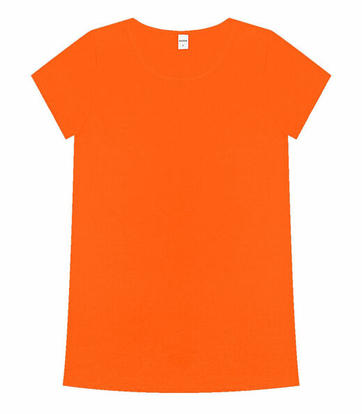 Blusa Básica Alongada Feminina Rovitex Laranja