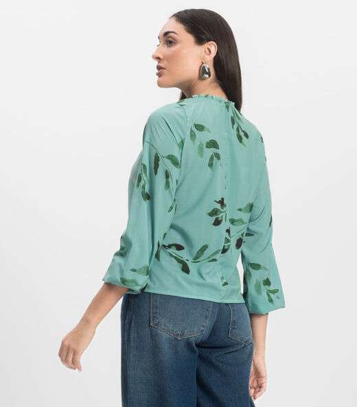 Blusa Manga Longa Infinita Cor Verde