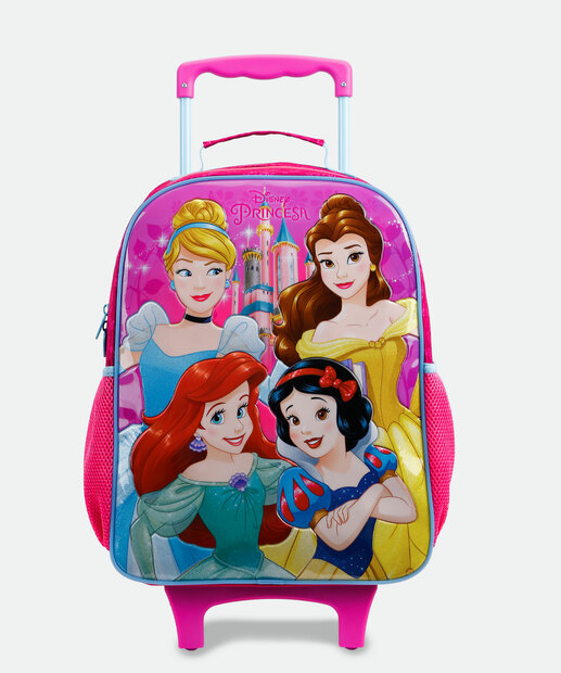 Mochila Mala Com Rodas Infantil Princesas Xeryus 