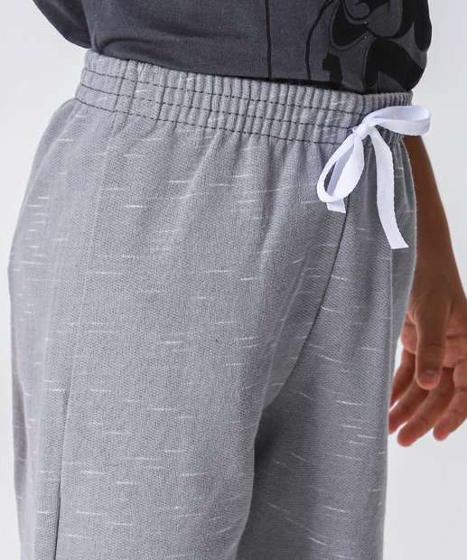 Bermuda Infantil Moletinho Flamê Marisa Tam 4 a 10 Cinza