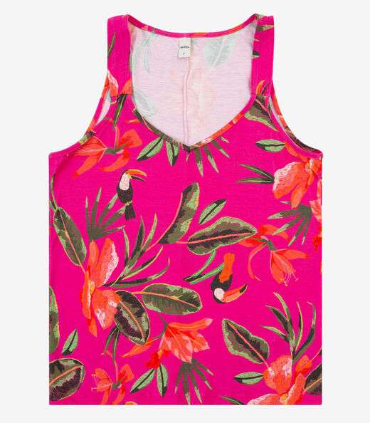 Regata Nadador Feminina Estampada Rovitex Rosa