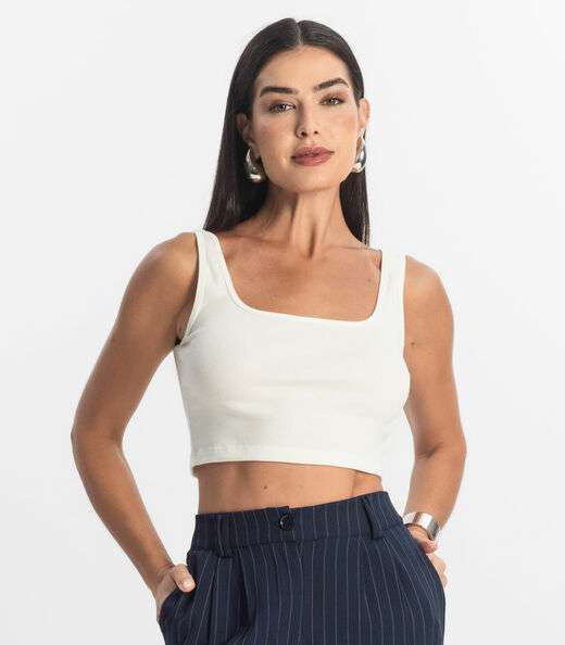 Top Básico Feminino em Ribana Rovitex Bege