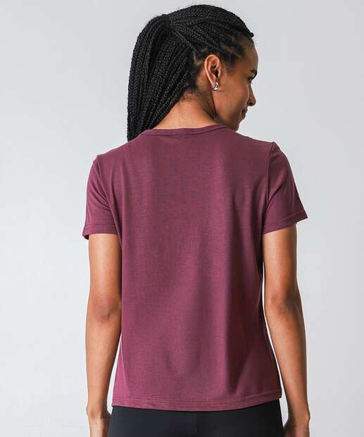 Blusa Feminina Fitness Estampada Marisa Roxo