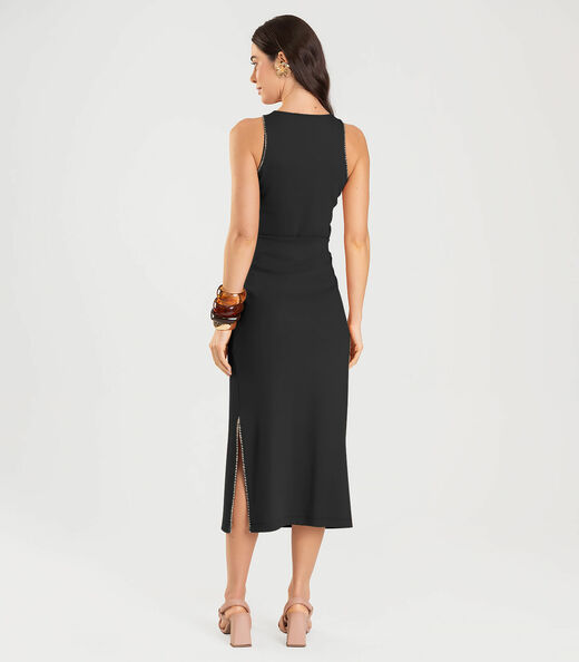 Conjunto Feminino Regata e Saia Dianna Preto