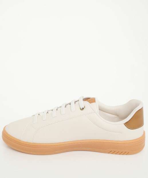 Tênis Casual Feminino Recorte Marisa Off White