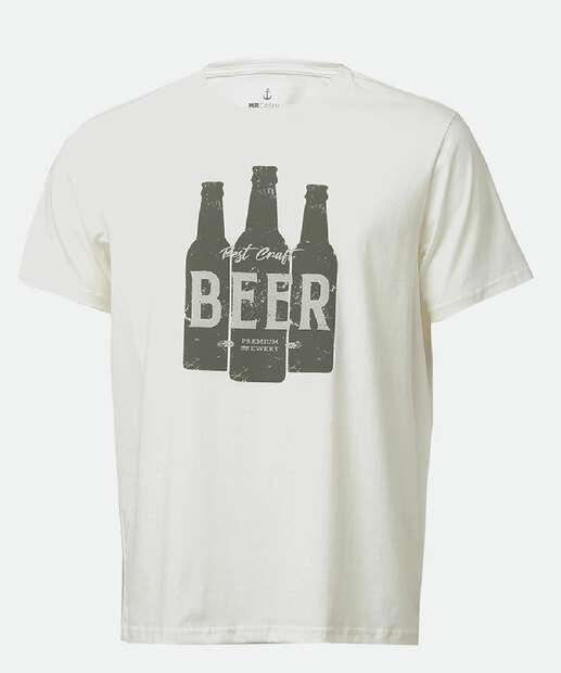 Camiseta Masculina Estampa Frontal Manga Curta MR