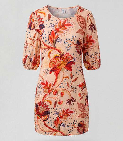 Vestido Midi Com Manga Flare 3/4 Infinita Cor Marrom