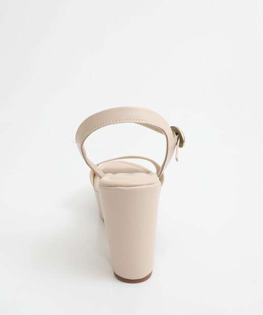 Sandália Feminina Meia Pata Bebecê Bege