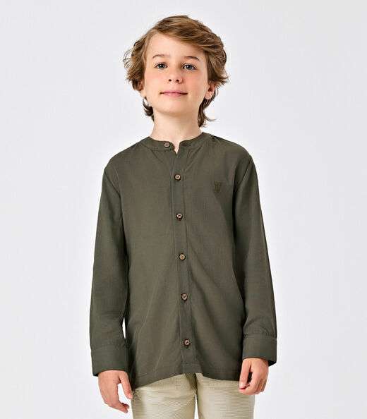 Image_Camisa Infantil Masculino Manga Longa Trick Nick Verde
