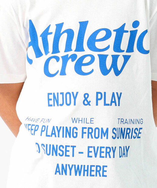 Camiseta Juvenil Frase Frontal MR Tam 10 a 16 Azul Off White