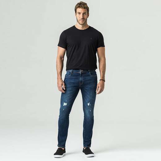 Image_Calça Jeans Skinny Puídos Masculina Zune