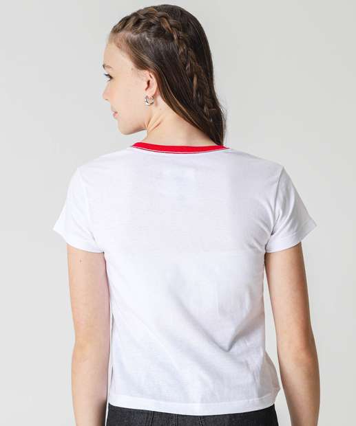 Blusa Juvenil Hello Kitty Tam 10 a 16 Off White