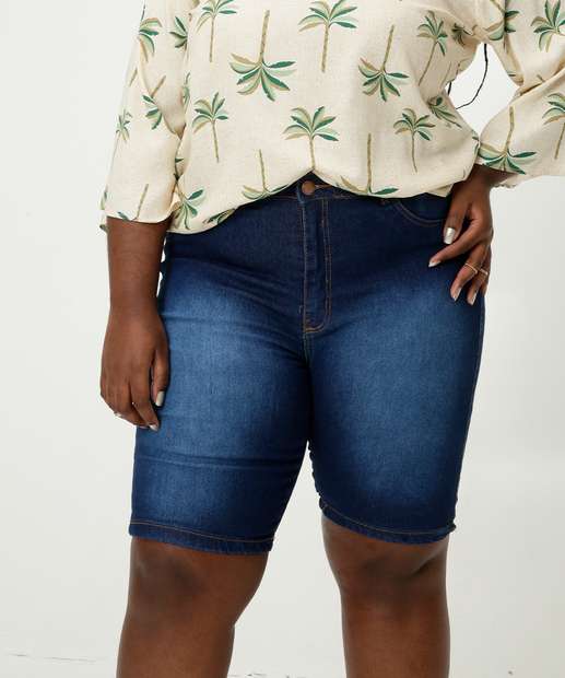 Bermuda Plus Size Feminina Jeans