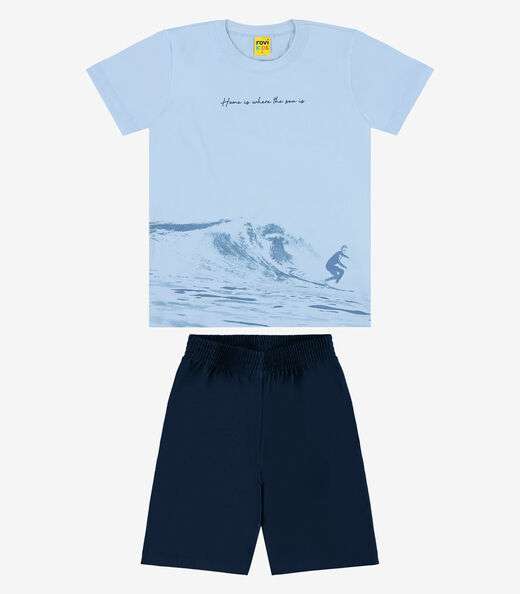 Image_Conjunto Infantil Camiseta Com Bermuda Rovi Kids Azul