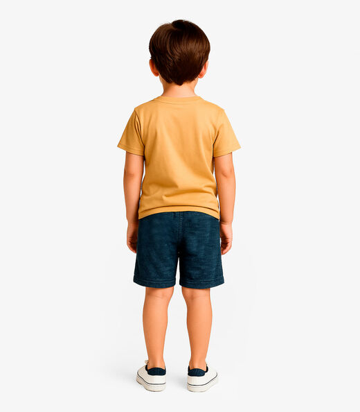 Conjunto Infantil Camiseta com Bermuda Select Marrom