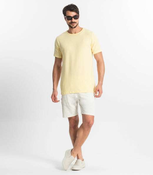 Camiseta Masculina Basica Diametro Amarelo