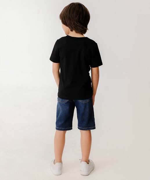 Camiseta Infantil Manga Curta Estampada MR Tam 4 a 10