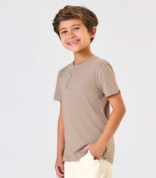 Camiseta Infantil Masculino Cotton Leve Trick Nick Marrom