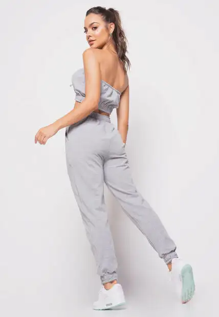 Cropped  Tomara Que Caia Malha Comfort Mescla