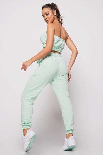 Calça  Jogger Com Costura Dupla Malha Comfort Verde