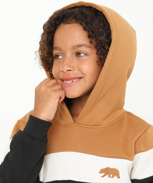 Conjunto Infantil Jogger Moletom Marisa Tam 4 a 10 Marrom