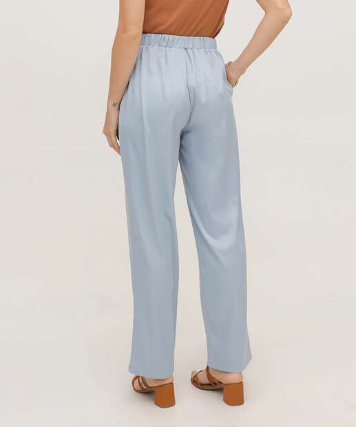 Calça Feminina Reta Alfaiataria Marisa Azul