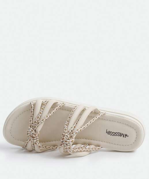 Rasteirinha Feminina Tiras Mississipi