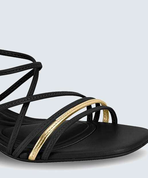 Sandália Salto Grosso Feminina Amarração Beira Rio