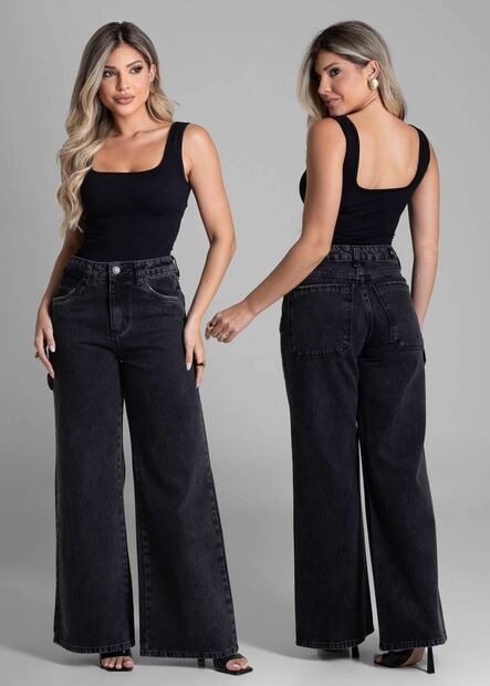 Calça Jeans Sawary Wide Leg - 282178